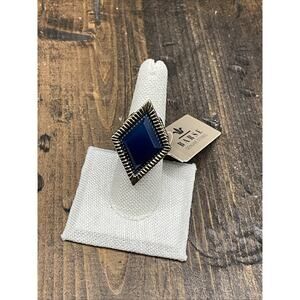 Barse Harbor Ring- Indigo Quartz-Bronze- 8- NWT